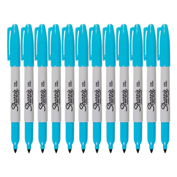 12-pack Sharpie Permanent Marker Fine Point - Turquoise