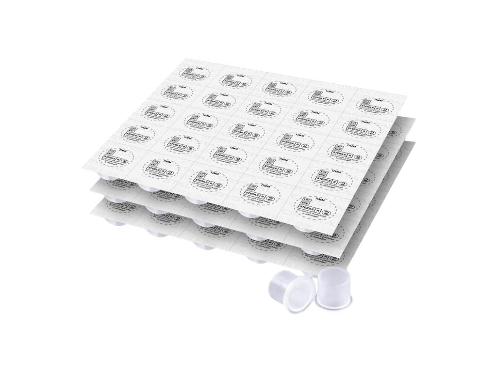 Crystal Sterile Ink Cups 11mm - 200pcs