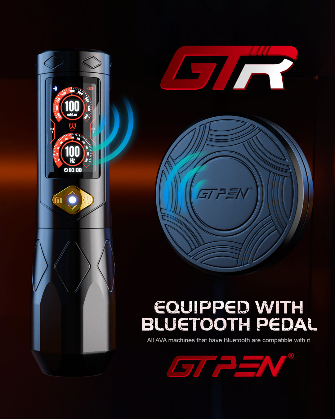 AVA GTR Wireless Pen Adjustable stroke Deluxe - Black