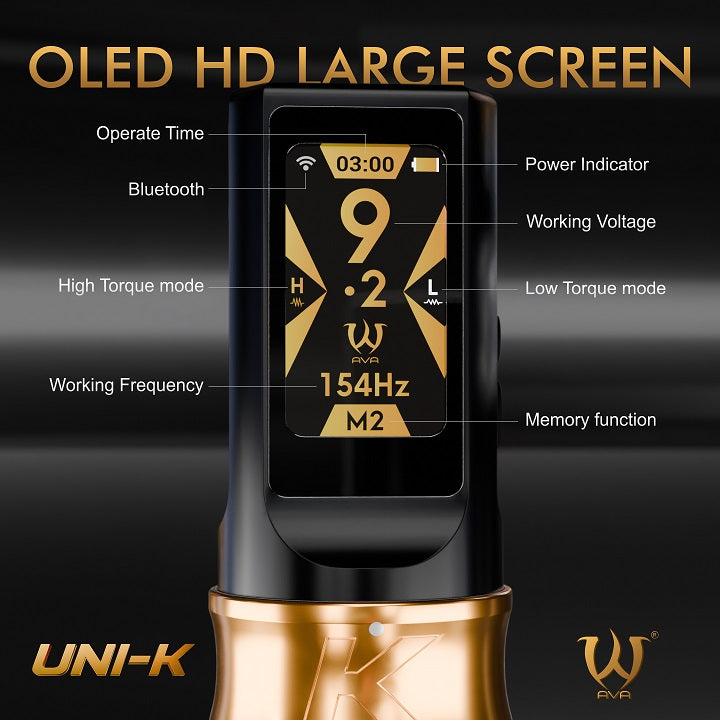 AVA Wireless Pen Machine UNI-K Luxury Kit 2,5-5mm stroke Black