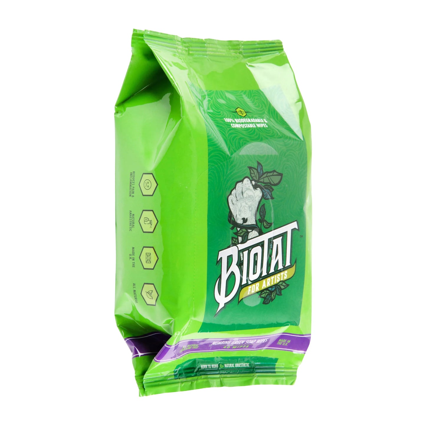 Biotat® Green Soap Wipes - 40-pack