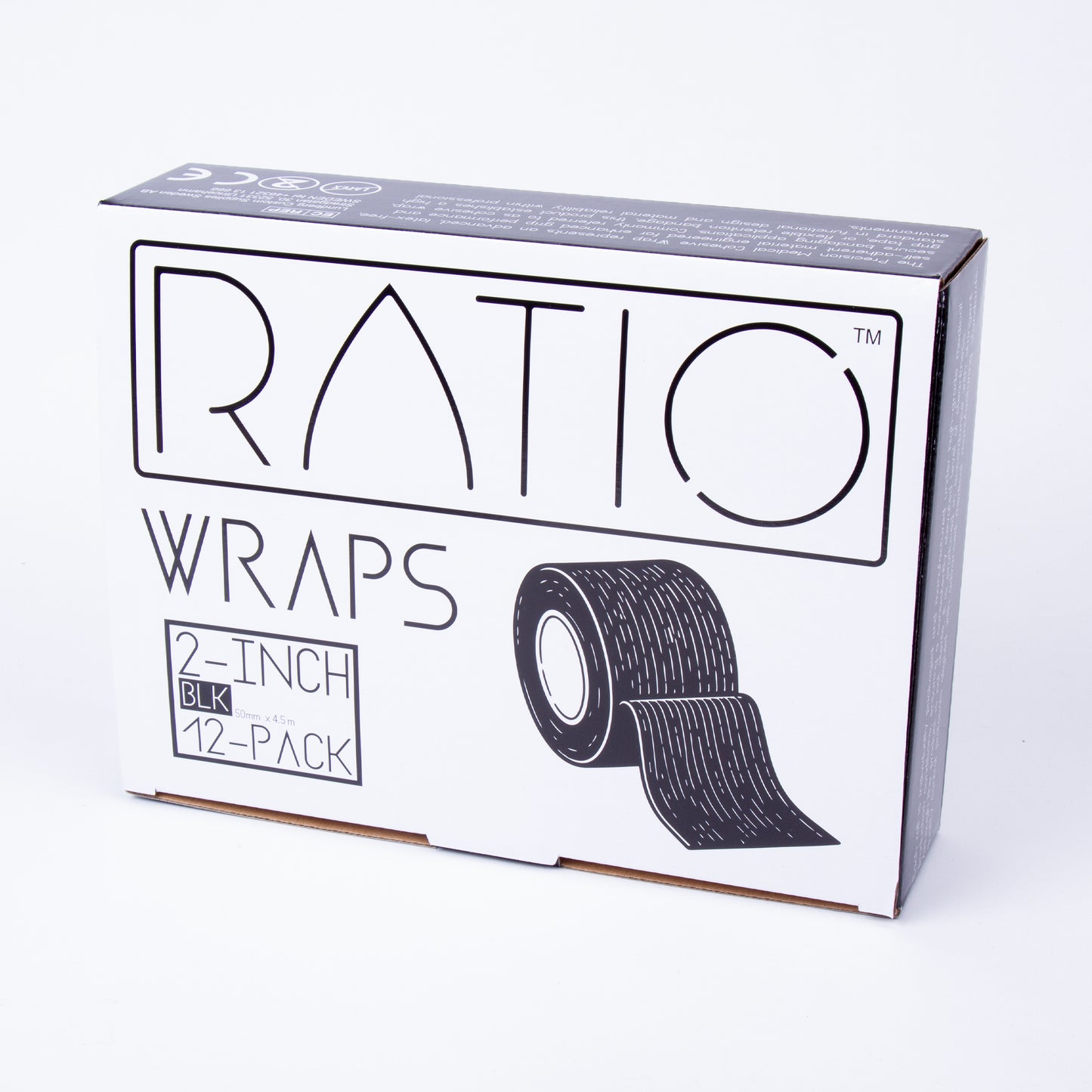 12-pack - Precision Medical Cohesive Wrap 2" - BLACK