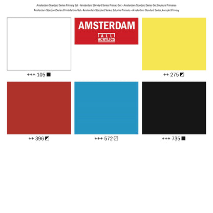 Amsterdam All Acrylics Standard Series Primary Set