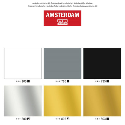 AMSTERDAM INK LETTERING SET