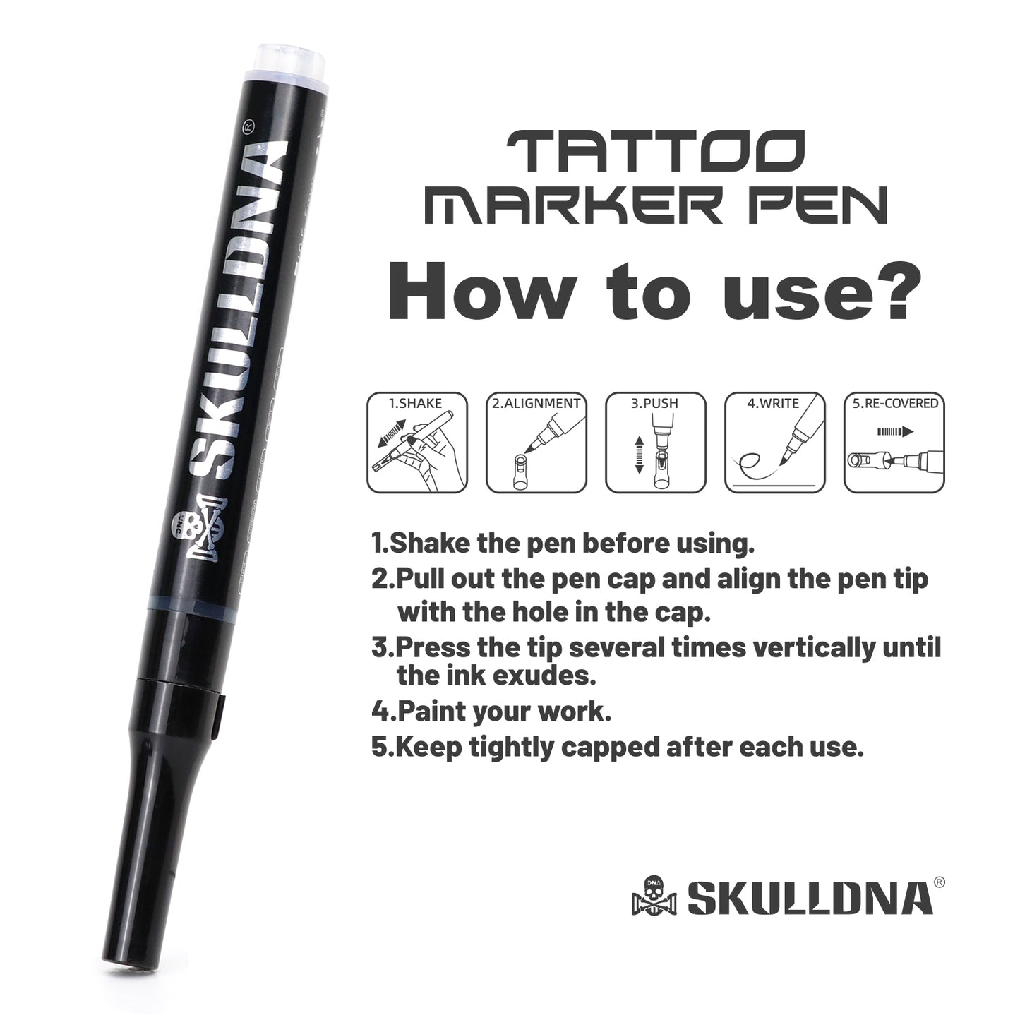 SkullDNA Tattoo Marker Pen Purple