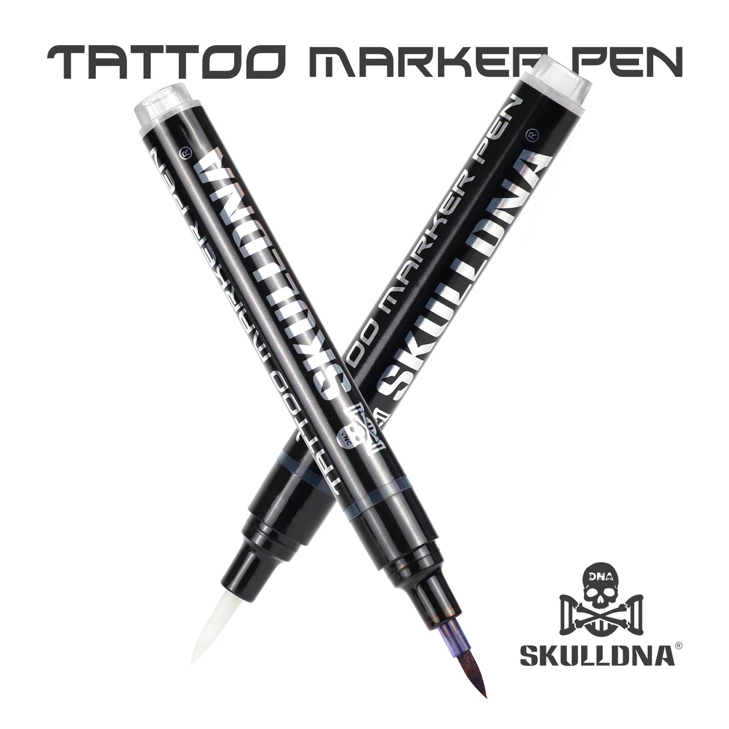 SkullDNA Tattoo Marker Pen Purple 12-Pack