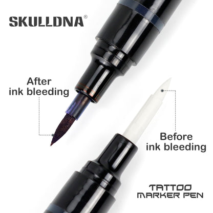 SkullDNA Tattoo Marker Pen Purple 12-Pack