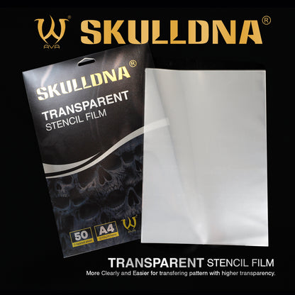 SKULLDNA Transparent Stencil Film - 50-pack