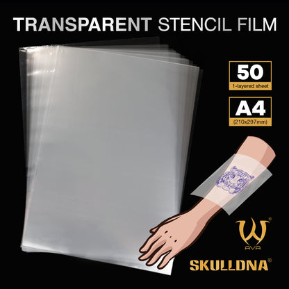 SKULLDNA Transparent Stencil Film - 50-pack
