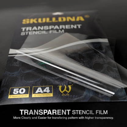 SKULLDNA Transparent Stencil Film - 50-pack