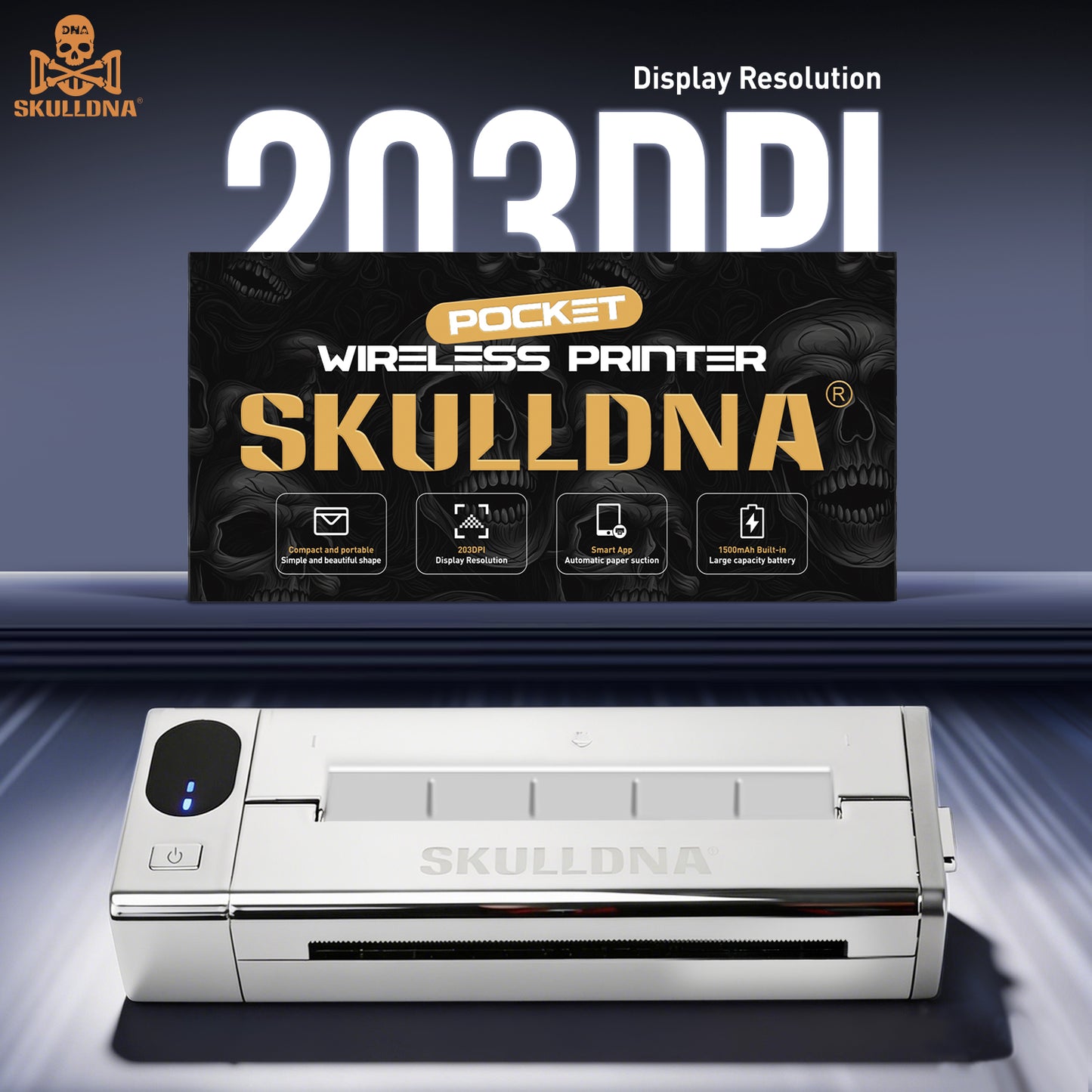 SKULLDNA Mini Wireless Printer