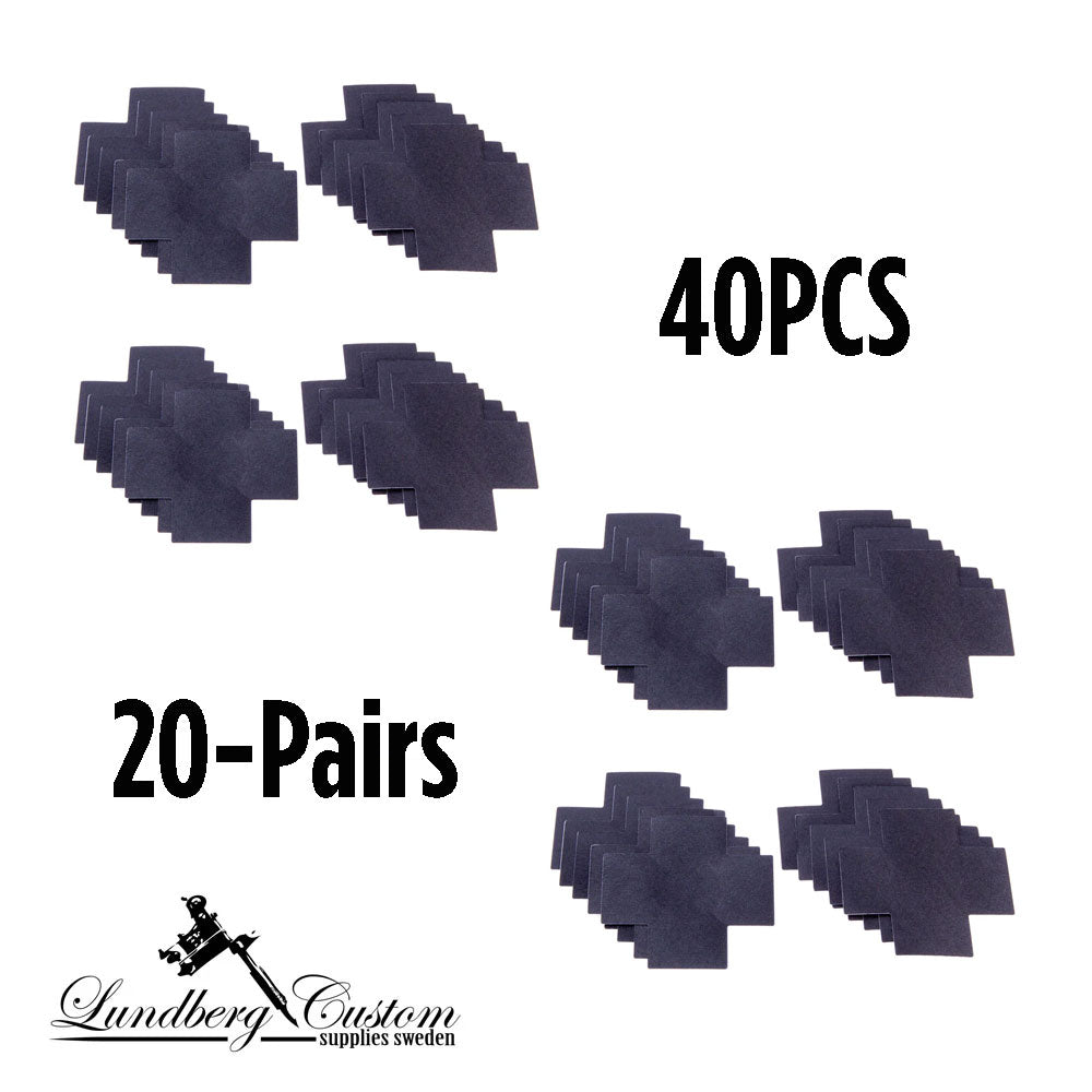 Nipple Pads - Black Cross - 40-pack