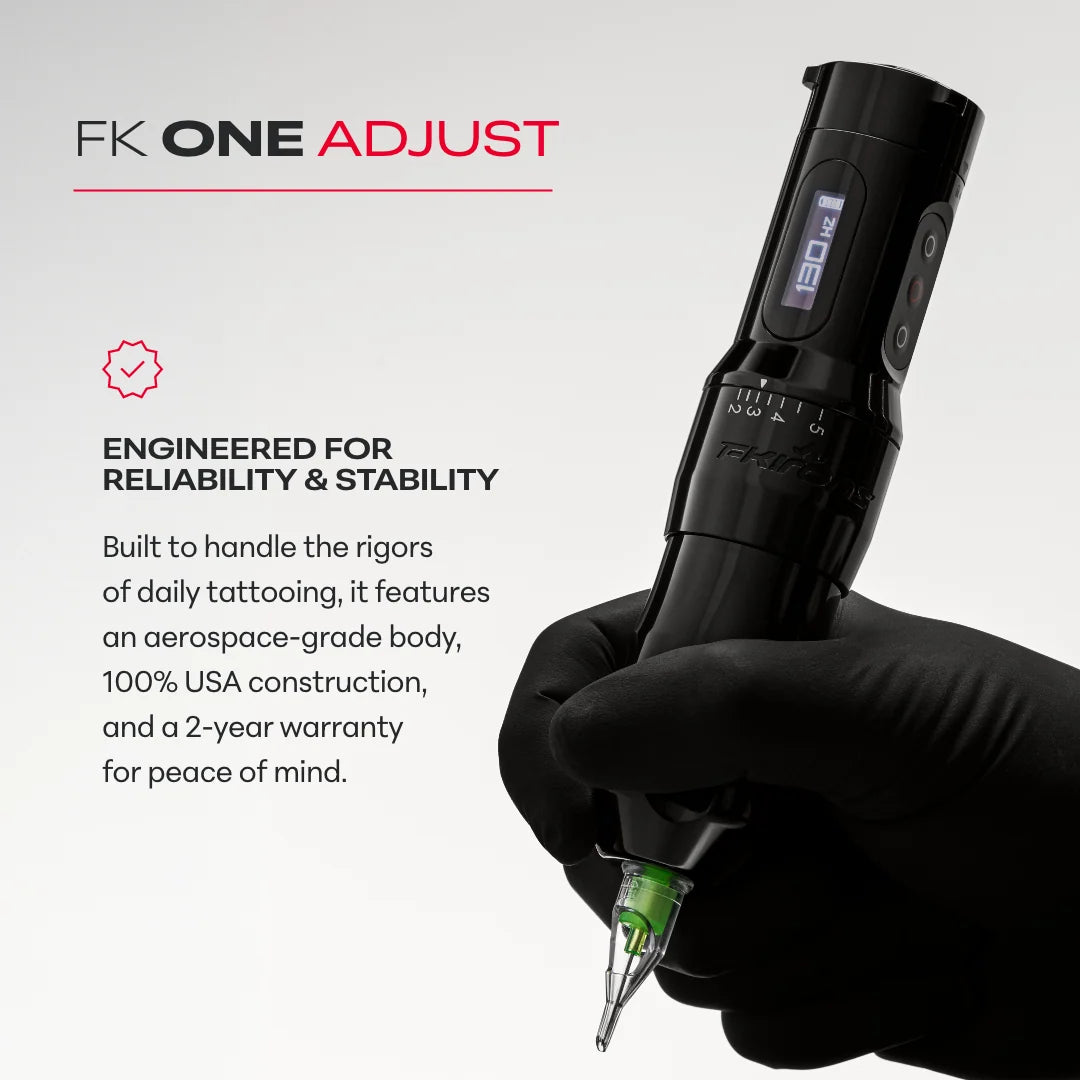 FK One Adjust Wireless Tattoo Machine - Stealth