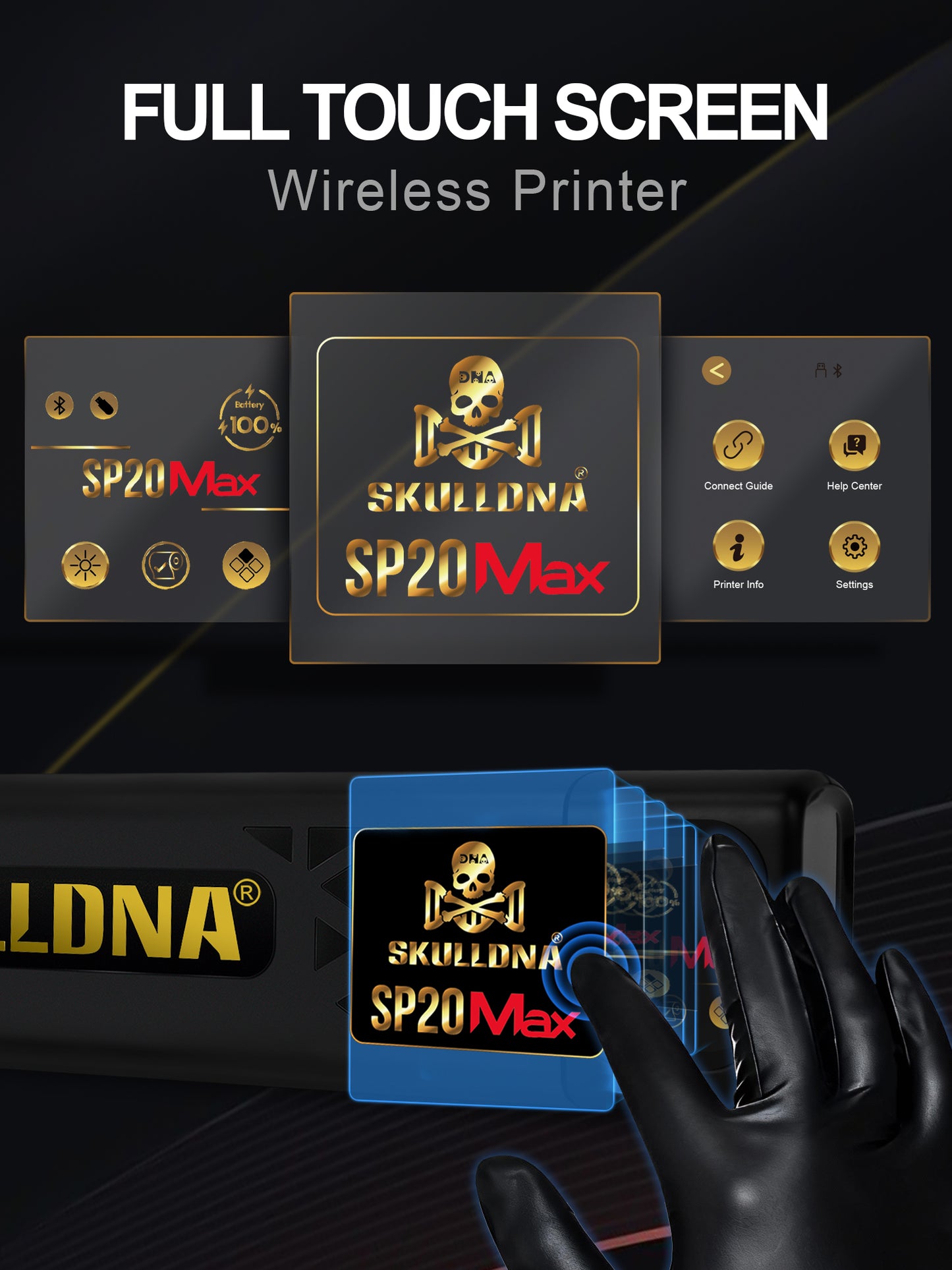 SKULLDNA SP20 MAX Wireless Printer Black