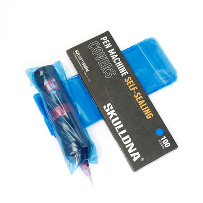 SKULLDNA - Self sealing covers 100-pack Blue