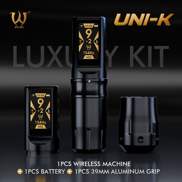AVA Wireless Pen Machine UNI-K Luxury Kit 2,5-5mm stroke Black