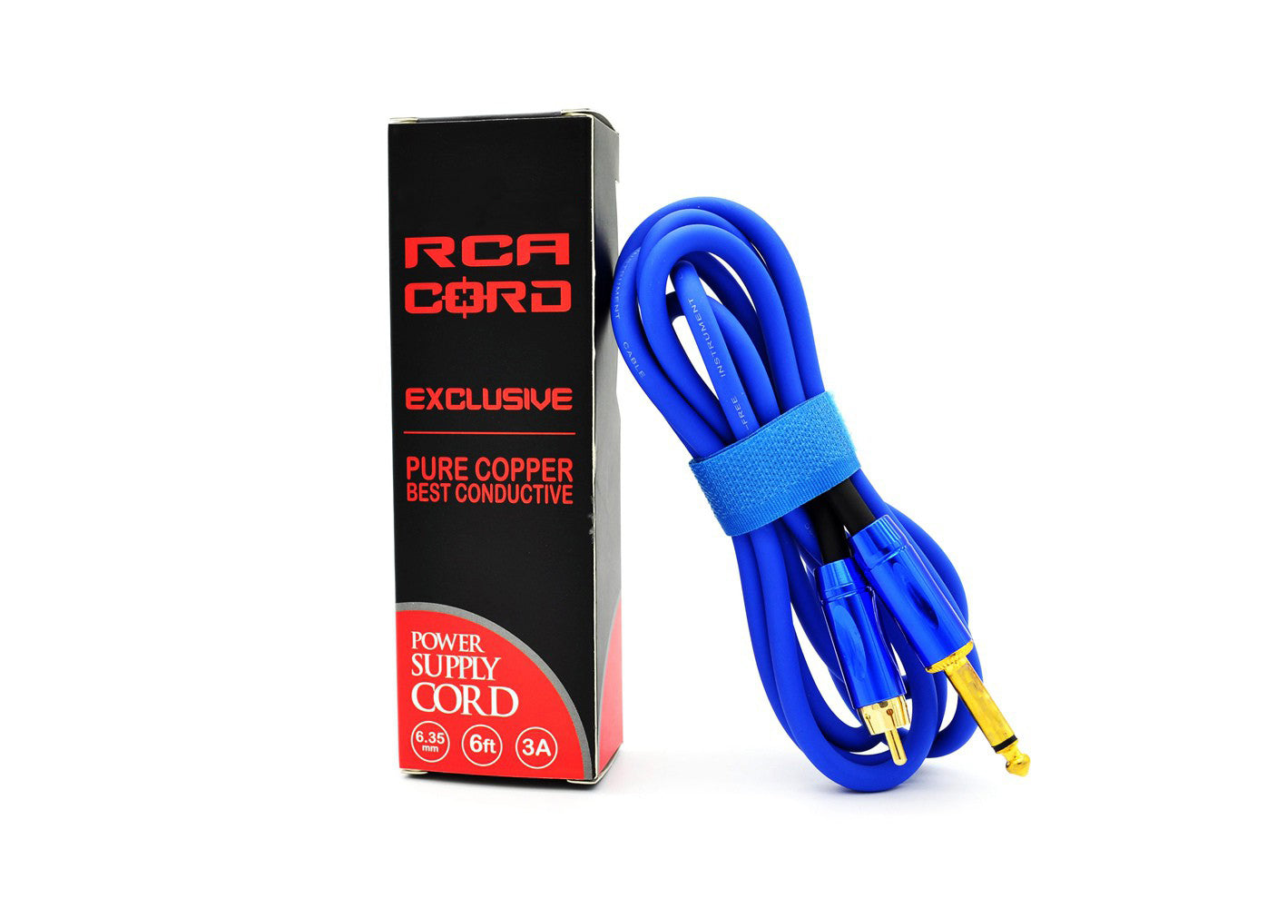 AVA 2 RCA Cord -Soft Import USA Line 6 feet - Blue