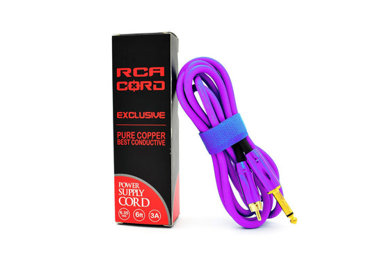 AVA 2 RCA Cord -Soft Import USA Line 6 feet - Purple