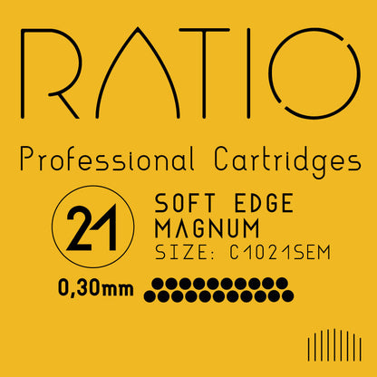 Ratio Professional Cartridges - 0.30mm Soft Edge Magnums