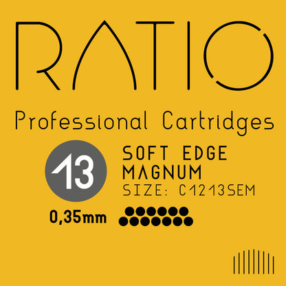 Ratio Professional Cartridges - 0.35mm Soft Edge Magnums