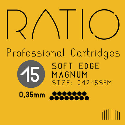 Ratio Professional Cartridges - 0.35mm Soft Edge Magnums