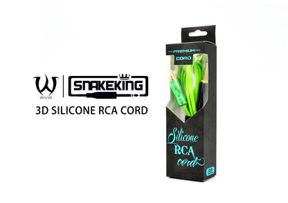 SNAKE KING SILICONE RCA CORD Length: 2.4m - Green 