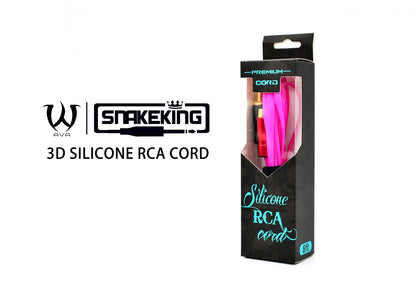 SNAKE KING SILICONE RCA CORD Length:2.4m - Pink