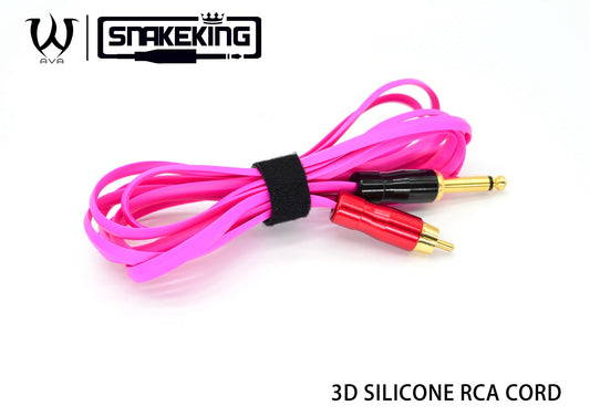 SNAKE KING SILICONE RCA CORD Length: 2.4m - Pink