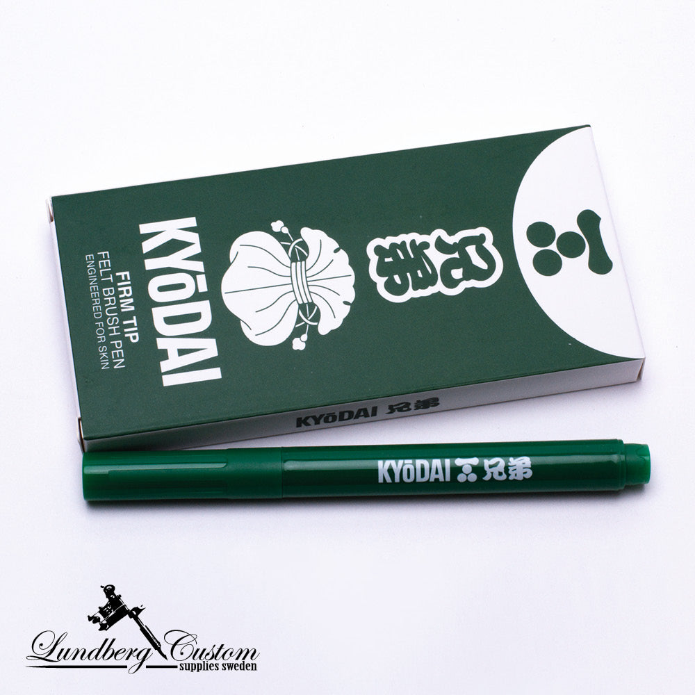 KYŌDAI Firm-Tip Brush Pen Single - Emerald Green