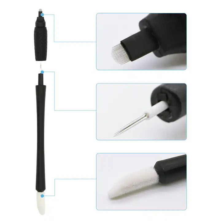 Disposable Microblading &amp; Microshading Tool 5pcs - 5RL + 14C 0.18mm (S-Style) 