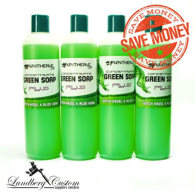 4-pack Panthera Green Soap Plus 500ml