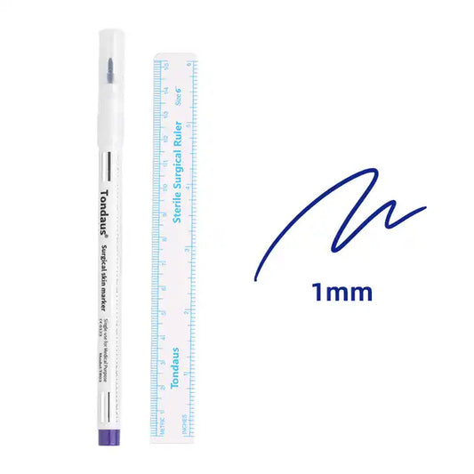 Tondaus Surgical Skin Marker Pen with Ruler - 1mm Purple