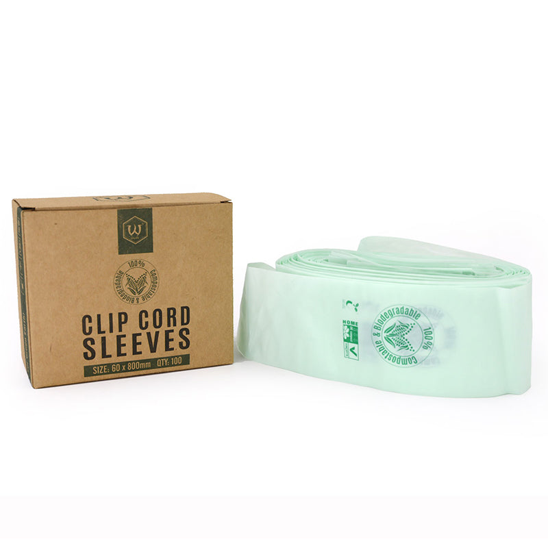 Compostable & Biodegradable Clip Cord Sleeves