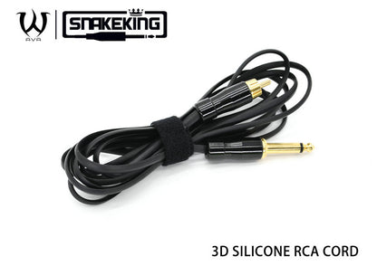 SNAKE KING SILICONE RCA CORD Length:2.4m - Black