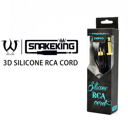 SNAKE KING SILICONE RCA CORD Length: 2.4m - Black 