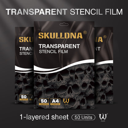 SKULLDNA Transparent Stencil Film - 50-pack