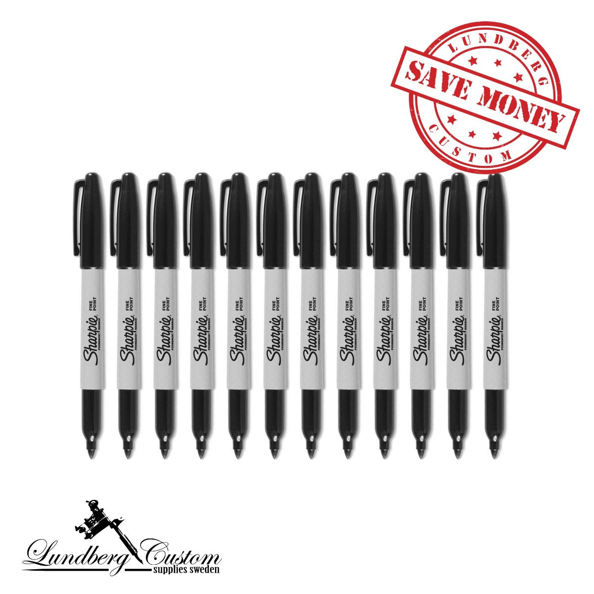 12-pack Sharpie Permanent Marker Fine Point - Black