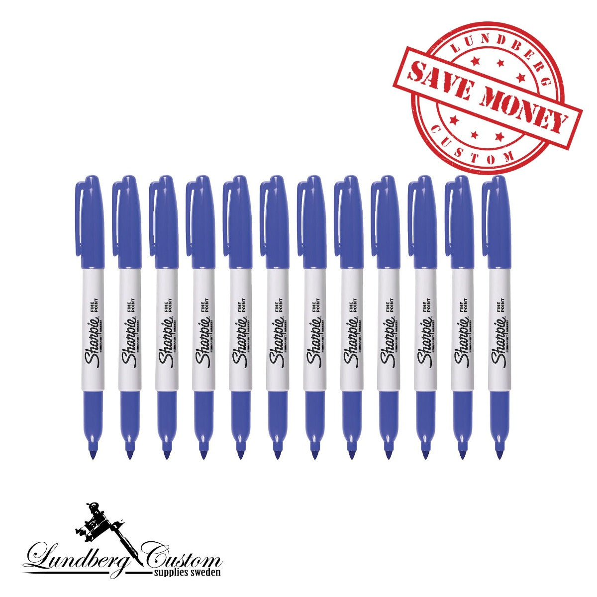 12-pack Sharpie Permanent Marker Fine Point - Blue