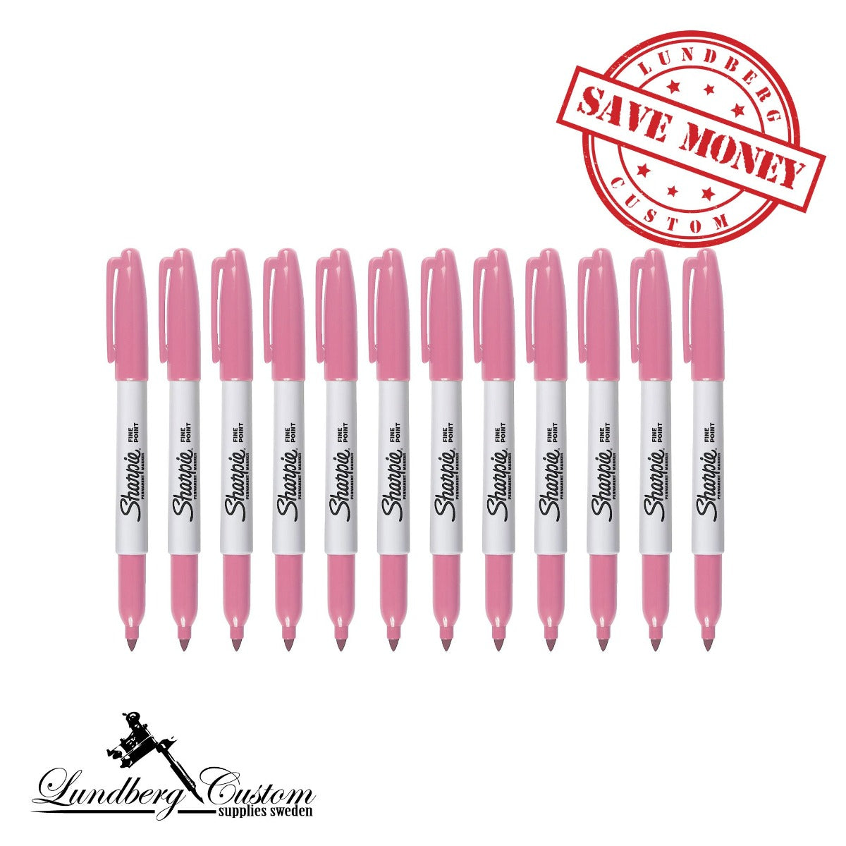 Sharpie Rosa 12-pack Sharpie Permanent Marker Fine Point - Pink – Lundberg Custom ...