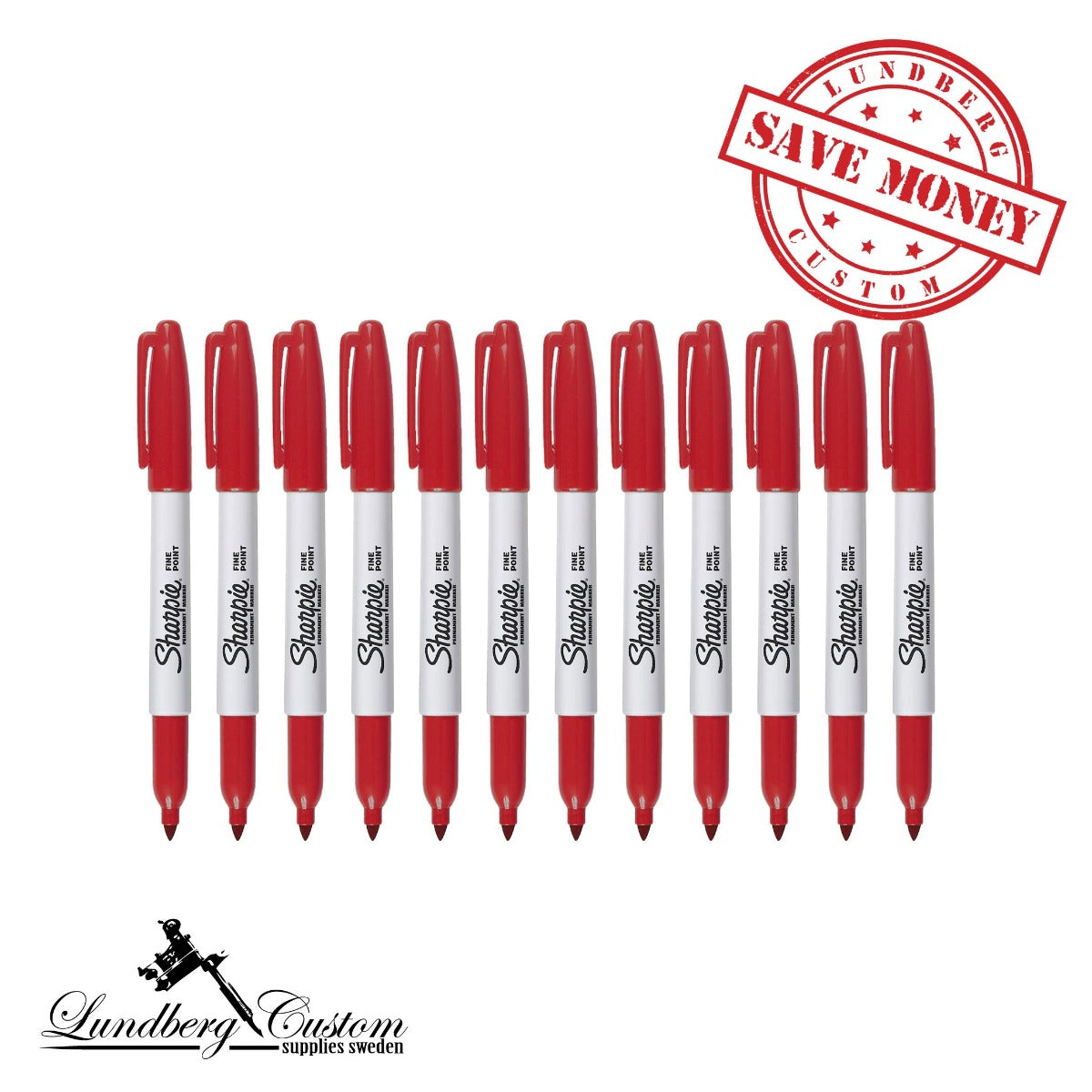 12-pack Sharpie Permanent Marker Fine Point - Red